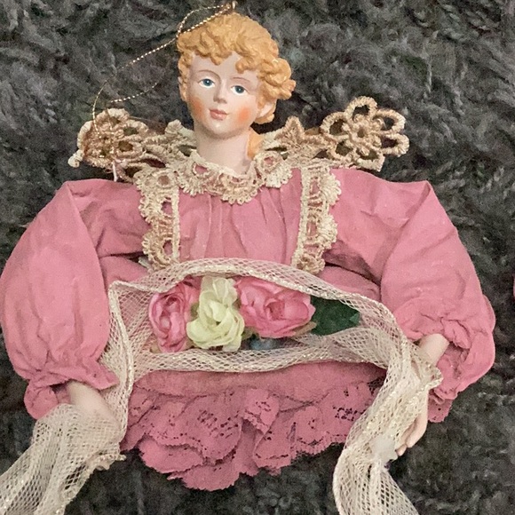 2 Vintage Victorian style angel Christmas ornaments - Picture 2 of 9